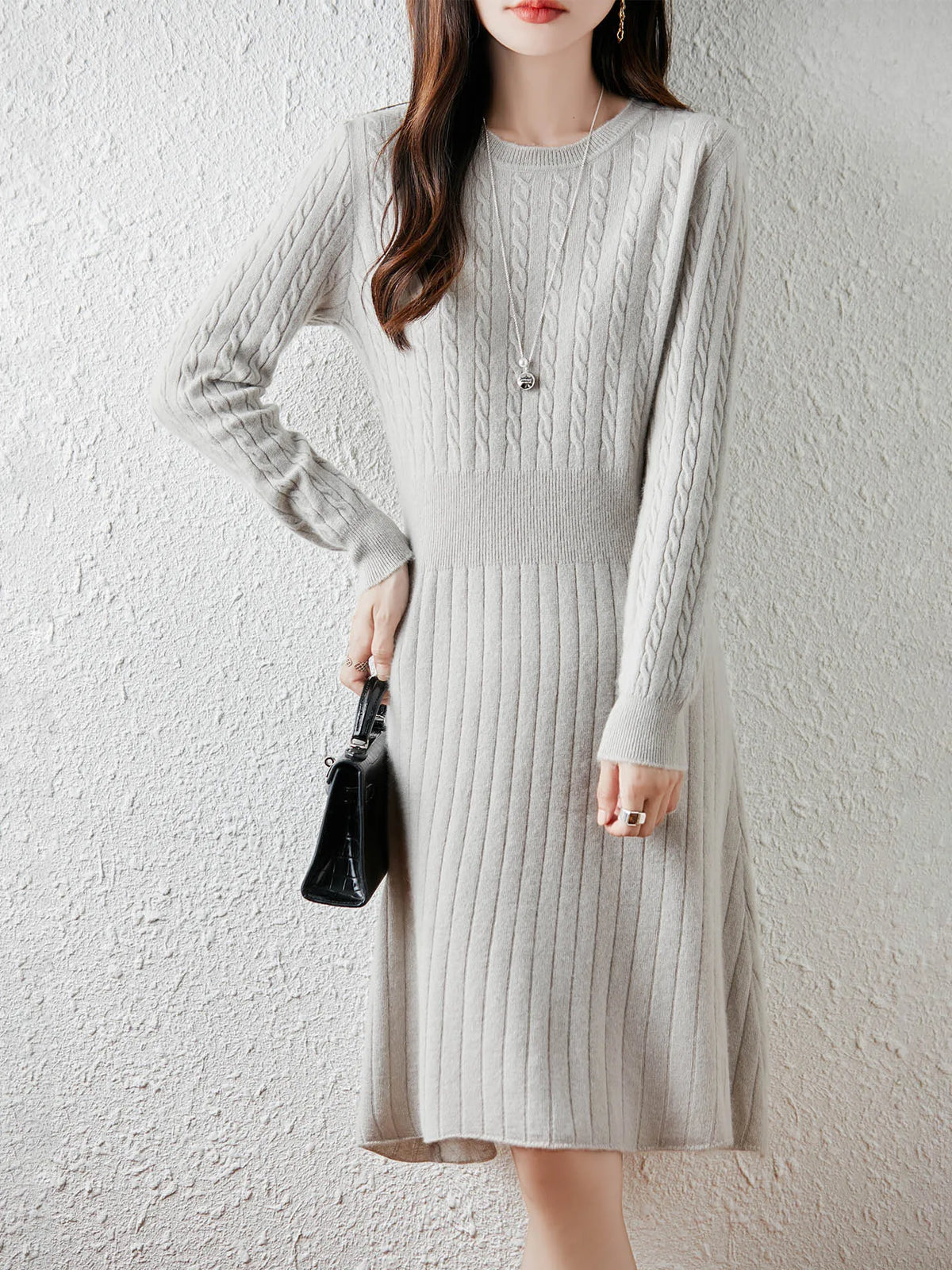 Robe pull en mérinos – Femme
