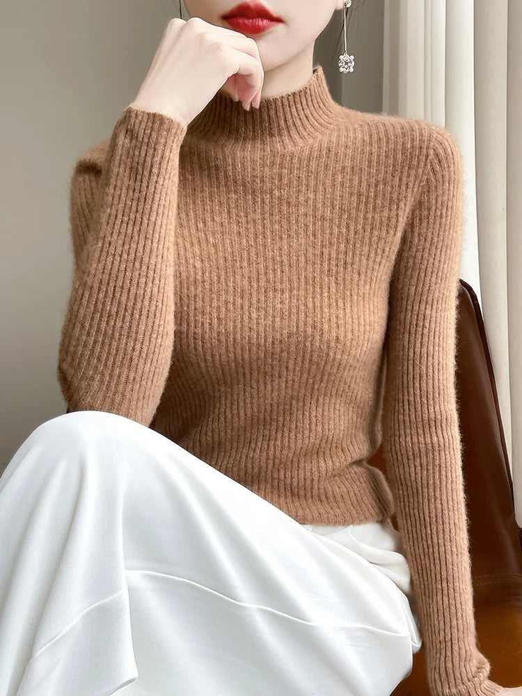 Haut en maille de mérinos – Femme
