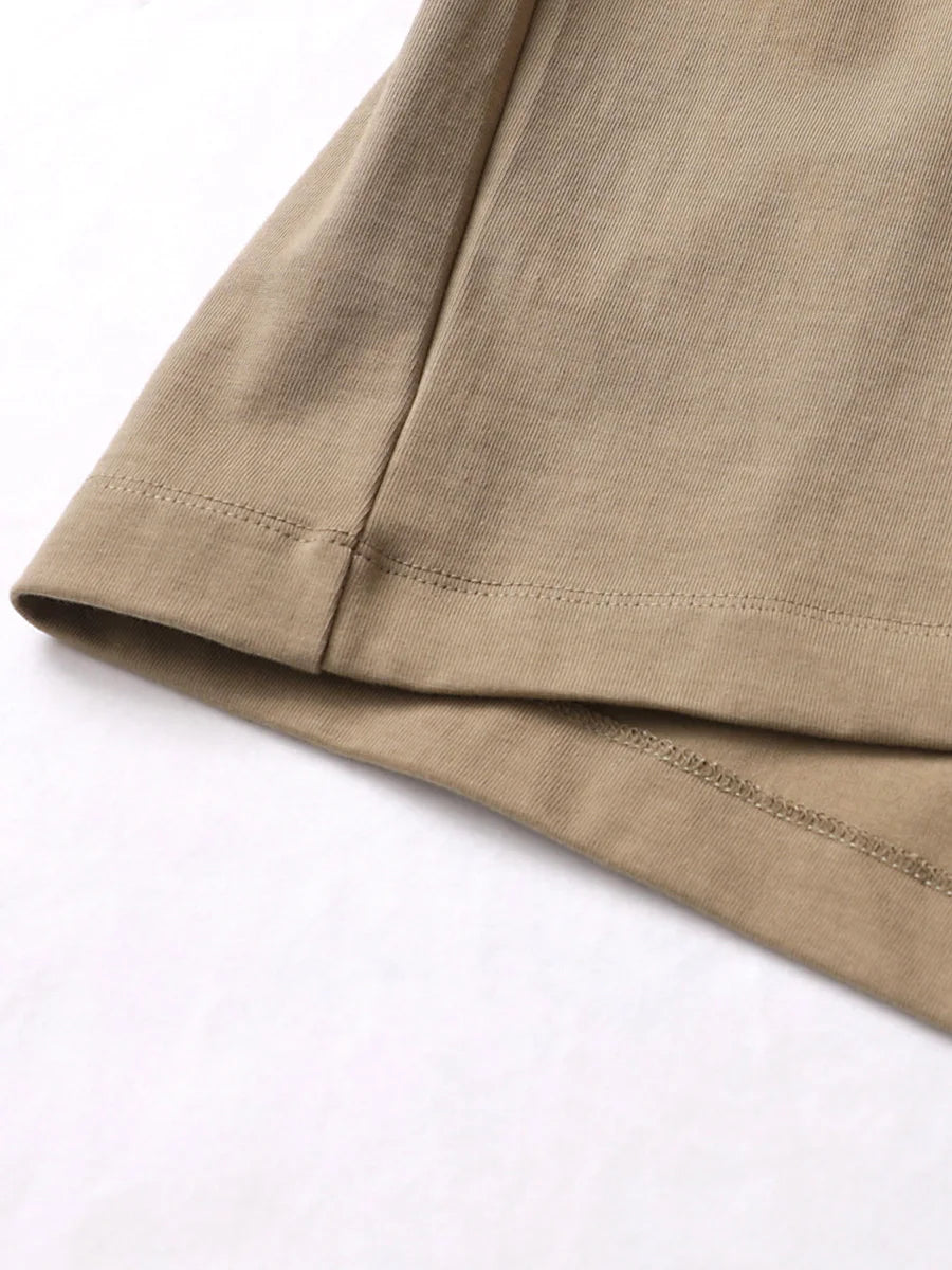 T-shirt blé heavyweight en coton 320 g/m², détail de l'ourlet