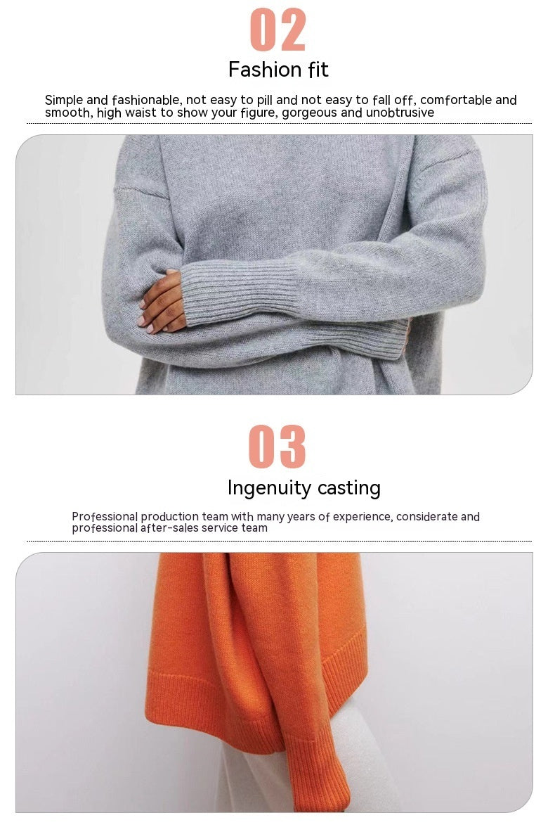 Visuel marketing chandail col montant en tricot, coupe et confection, modèles gris et orange