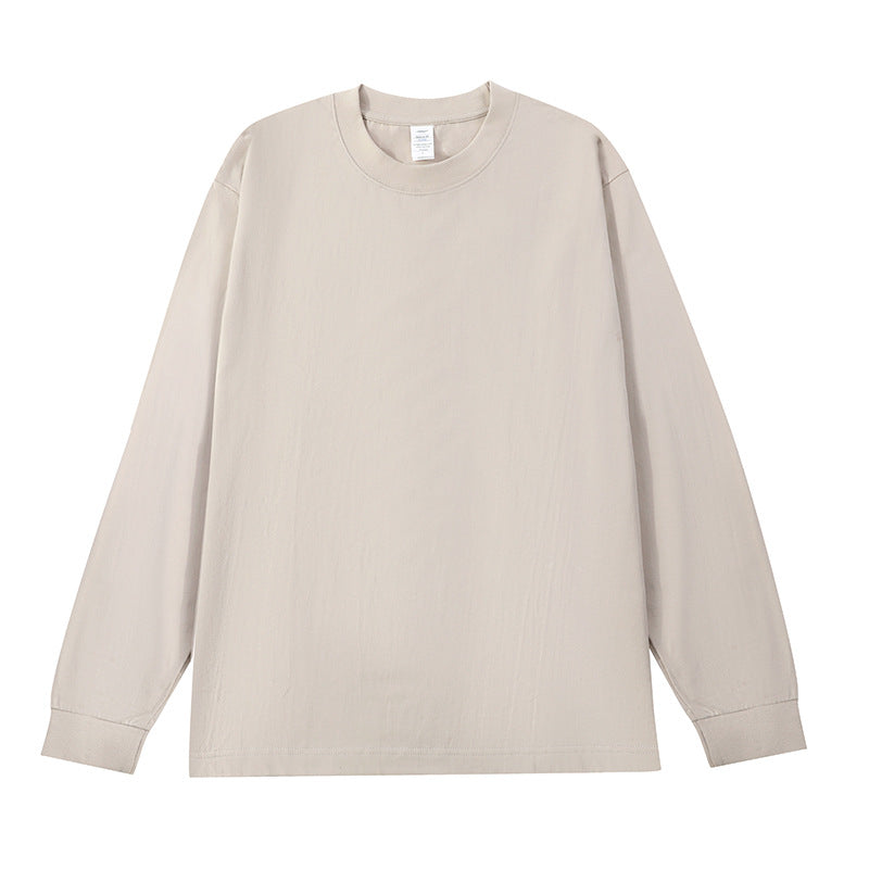 T-shirt manches longues en coton NORTHÉA – Gris clair