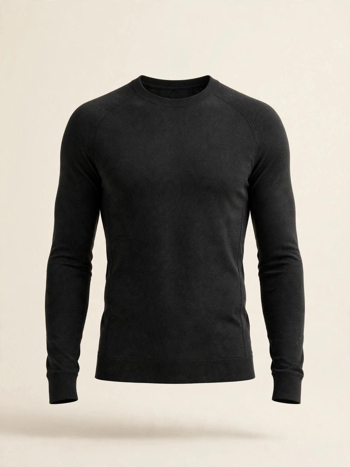 Couche de base en mérinos homme, noir charbon