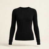 Haut thermique lyocell et mérinos femme, noir