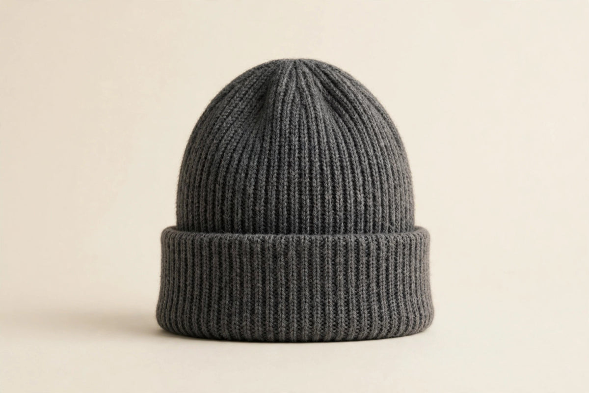 Bonnet d'hiver en mélange mérinos, gris
