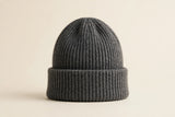 Bonnet d'hiver en mélange mérinos, gris