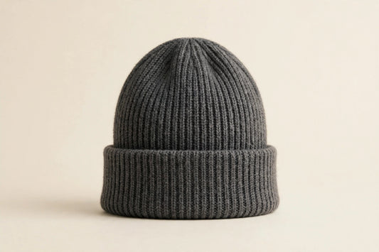 Bonnet d'hiver en mélange mérinos, gris